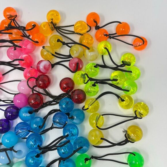 Twin Bead Hair Knocker Pony Tail Holders Bubbles Balls Tie Backs Lot of 76 Sets main image 4